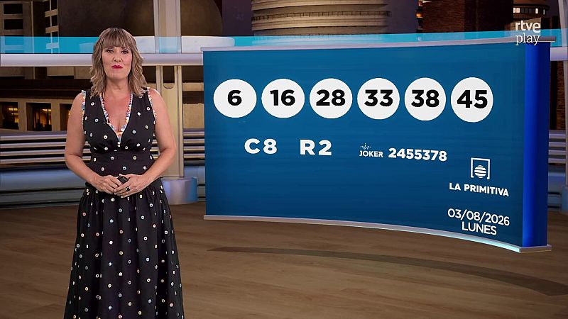 Sorteo de la Bonoloto y Primitiva: 03/08/2026 - Loterías | Ver