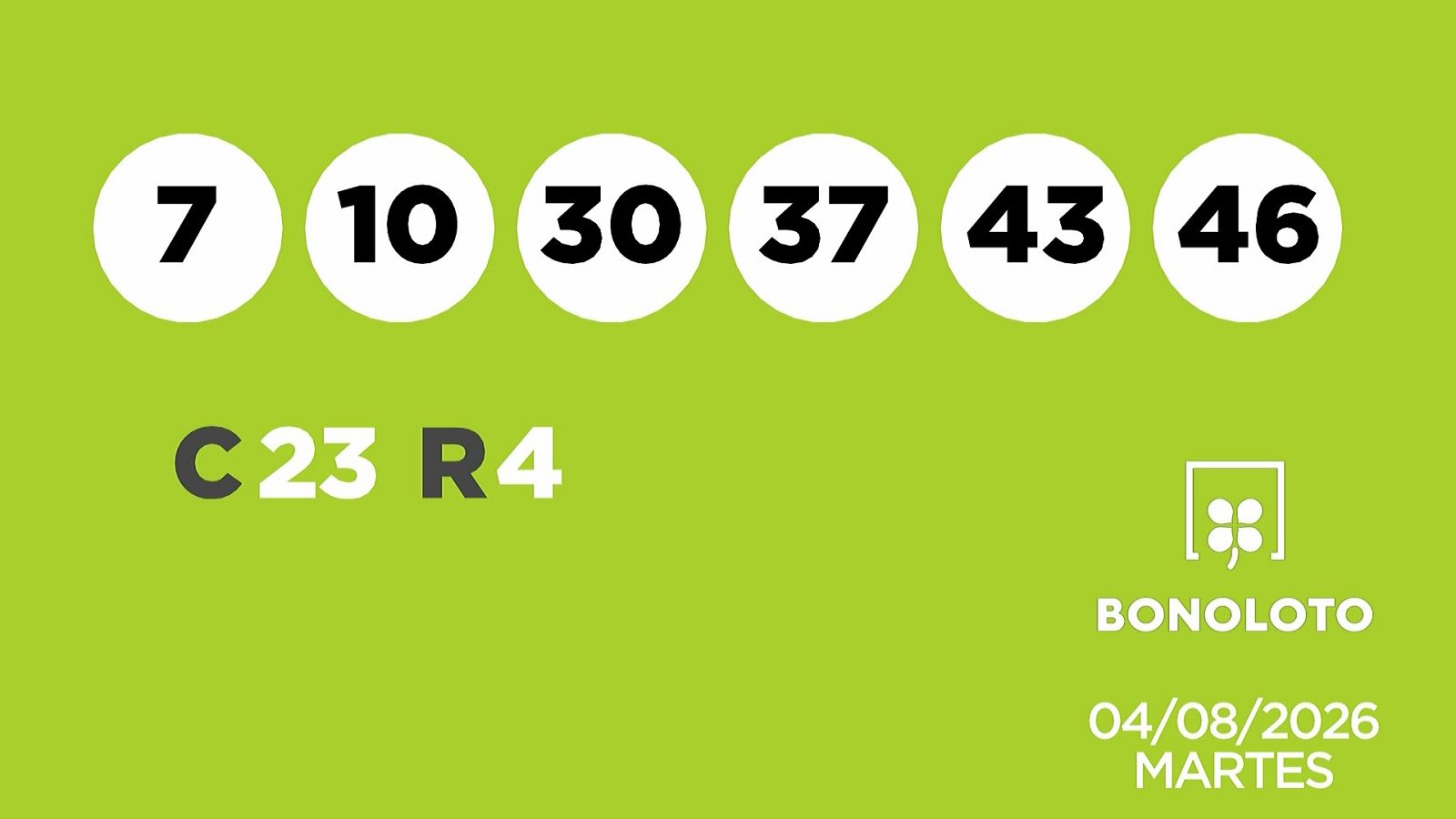 Sorteo de la Lotería Bonoloto y Euromillones del 04/08/2026 - Ver ahora