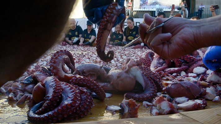 Telexornal - Galicia - O Carballiño volve superar o seu récord da tapa de polbo máis grande
