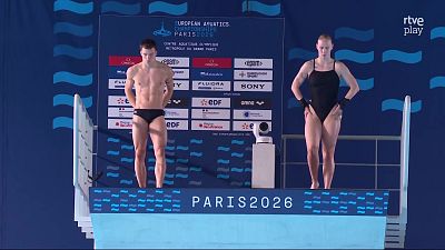 Campeonato de Europa de Deportes Acuáticos. Natación saltos: Final Sincro Mixto de Plataforma 10 metros y Final Masculina de Trampolín 3 metros 
