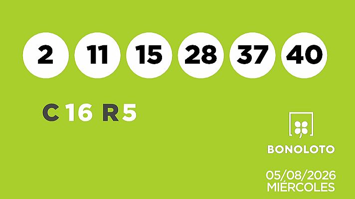 SELAE - Sorteo de la Lotería Bonoloto del 05/08/2026