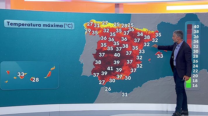 El tiempo - Temperaturas muy altas en Canarias, Baleares, Alborán e interior peninsular