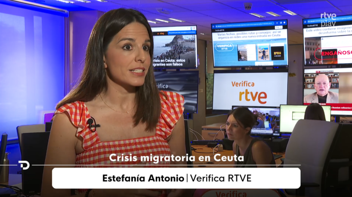 Telediario 1 - VerificaRTVE en el Telediario de TVE: así organizan en redes una nueva entrada en Ceuta
