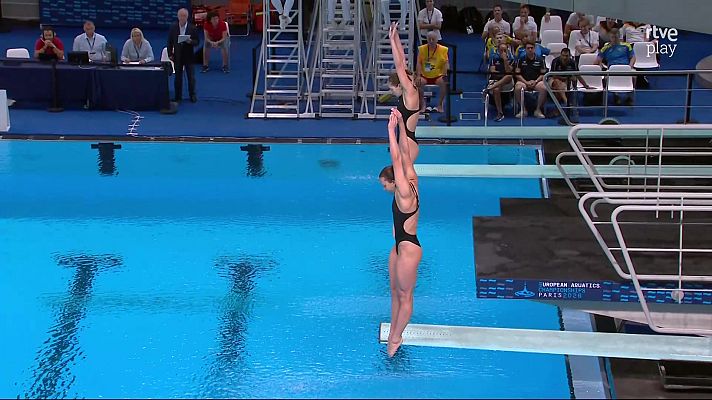 Natación - Campeonato de Europa de Deportes Acuáticos. Natación saltos: Final Sincro Femenina de Trampolín 3 metros y Final Masculina de Plataforma 10 metros 