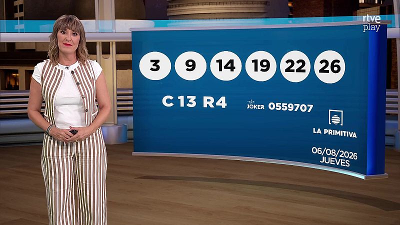Sorteo de la Lotería Nacional, Bonoloto, Primitiva y Jóker: 06/08/2026 - Loterías | Ver