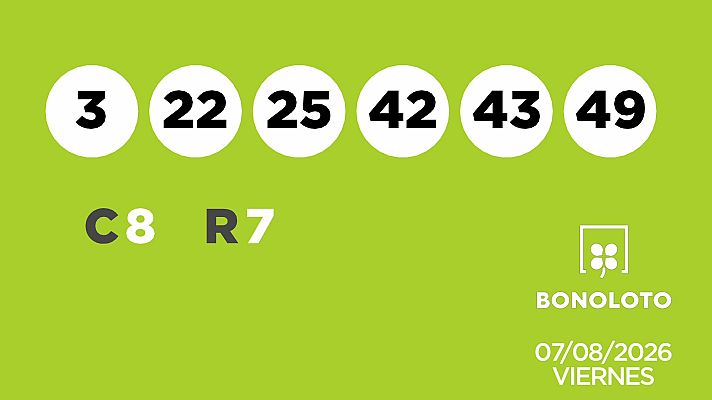 SELAE - Sorteo de la Lotería Bonoloto y Euromillones del 07/08/2026