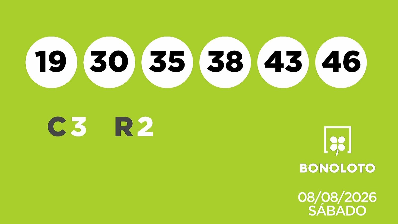 Sorteo de la Lotería Bonoloto del 08/08/2026 - Ver ahora