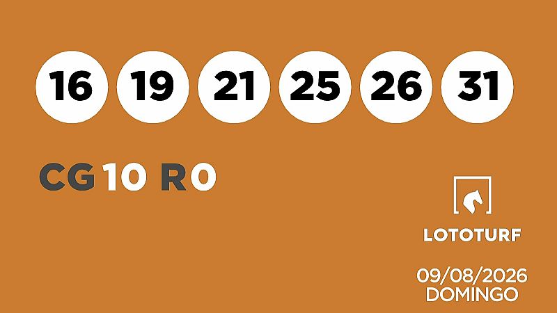 Sorteo de la Lotería Lototurf del 09/08/2026 - Ver ahora