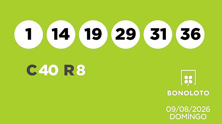 SELAE - Sorteo de la Lotería Bonoloto del 09/08/2026