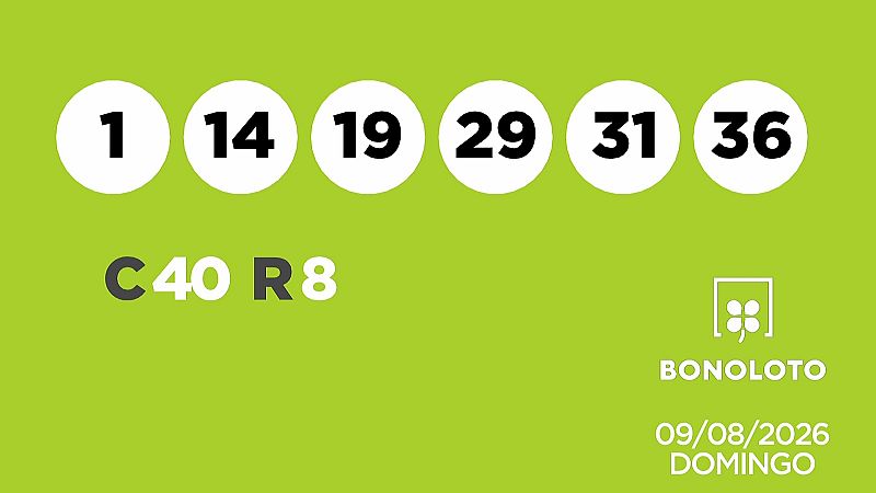 Sorteo de la Lotería Bonoloto del 09/08/2026 - Ver ahora