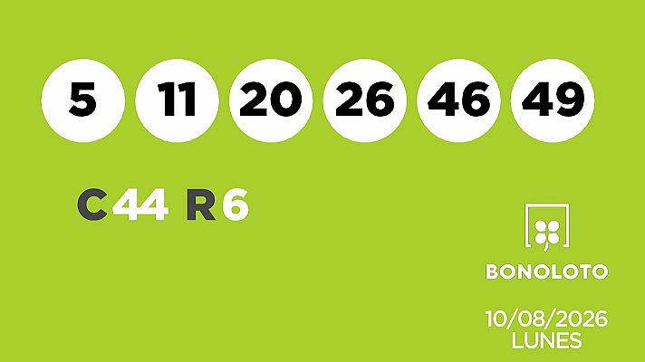 SELAE - Sorteo de la Lotería Bonoloto del 10/08/2026