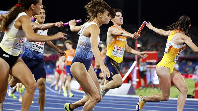 El relevo mixto español 4x400m, quinto en el Europeo de Birmingham 2026 - Atletismo | Ver