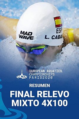 Natación - El relevo mixto español bate el récord nacional de 4x100m en el Europeo de natación 2026