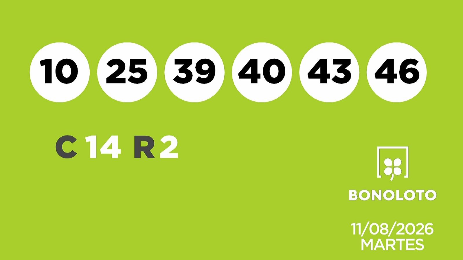 Sorteo de la Lotería Bonoloto y Euromillones del 11/08/2026 - Ver ahora