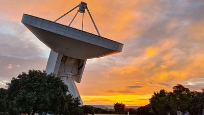 Radiotelescopio de 40 metros del IGN en el Observatorio de Yebes (Guadalajara).