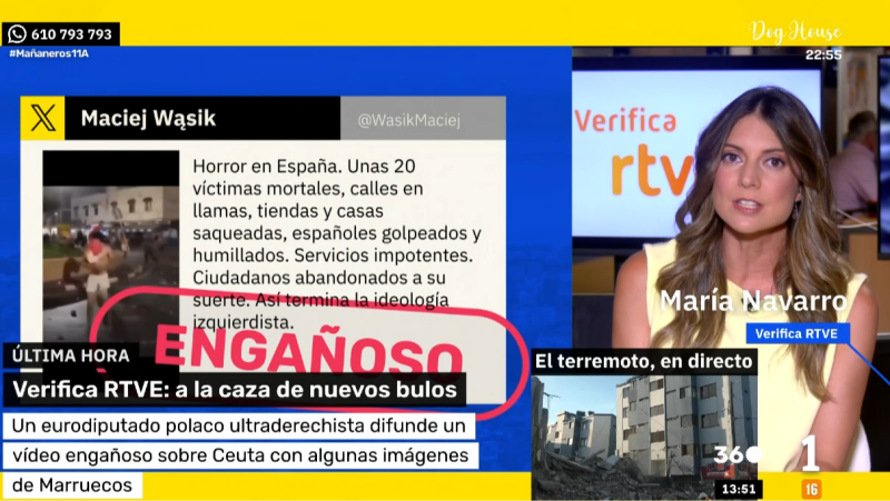 VerificaRTVE: IA y nuevos bulos sobre la situación de Ceuta - Mañaneros 360 | Ver