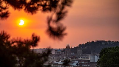 El gran momento del eclipse en Castilla y Le�n