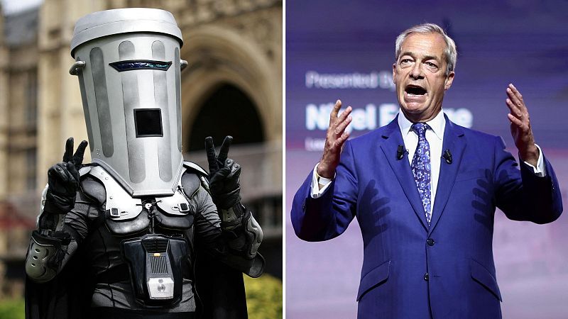 Farage vs Conde Cara Cubo de Basura: la elección parcial de Clacton | Ver