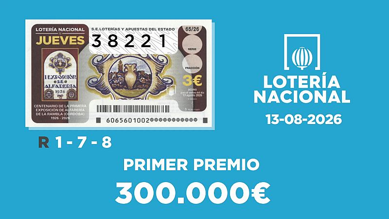 Sorteo de la Loter�a Nacional del 13/08/2026 - Ver ahora