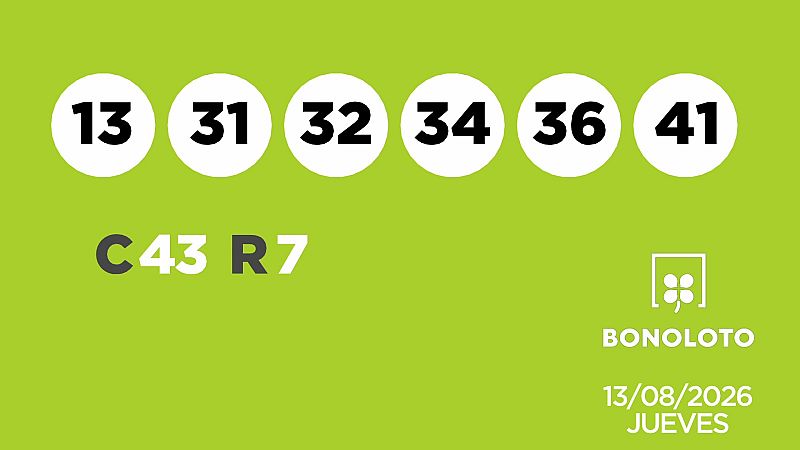 Sorteo de la Lotería Bonoloto del 13/08/2026 - Ver ahora