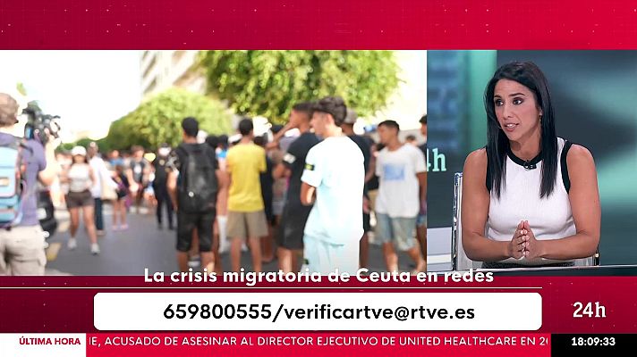 La tarde en 24h - VerificaRTVE en La Tarde en 24 Horas: desinformación en grupos de WhatsApp para otra entrada a Ceuta