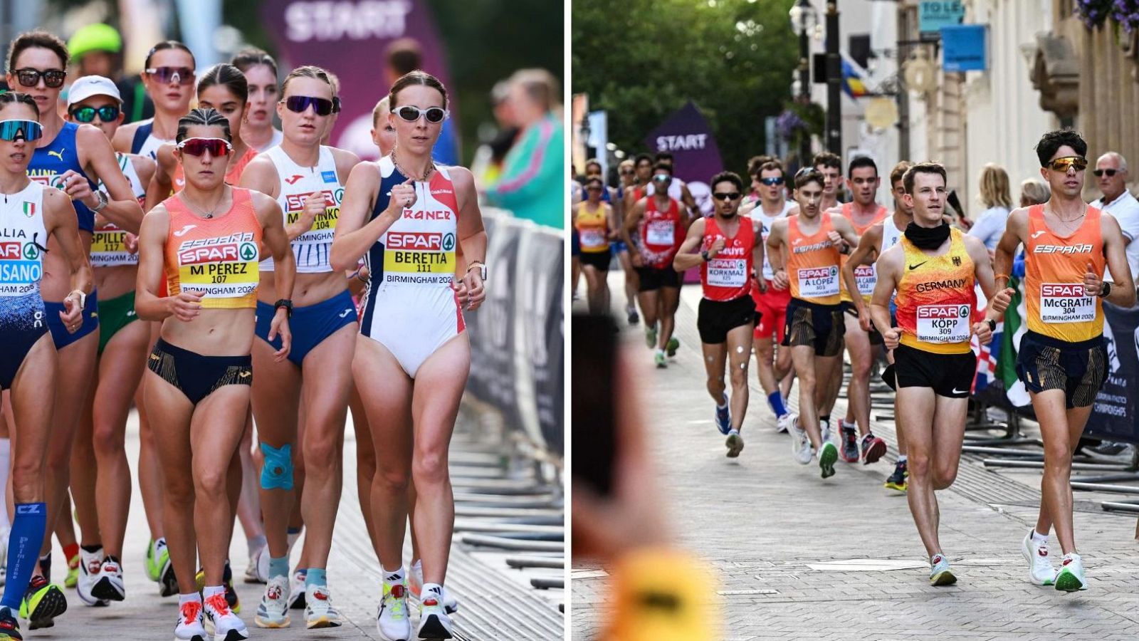 Resumen de la media marat�n de marcha en hombres y mujeres del Europeo de atletismo 2026