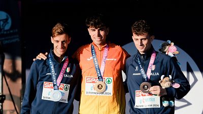 Paul McGrath  se cuelga el oro europeo en la media maratón marcha en el Europeo de Atletismo de Birmingham 2026
