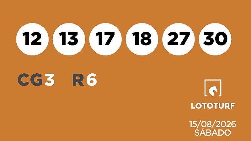 Sorteo de la Lotería Lototurf del 15/08/2026 - Ver ahora