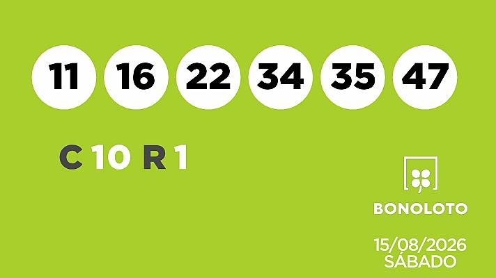 SELAE - Sorteo de la Lotería Bonoloto del 15/08/2026