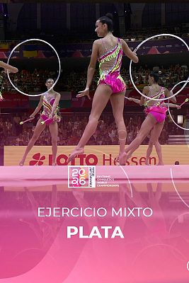 Gimnasia rítmica - España logra la medalla de plata en el ejercicio mixto del Mundial de gimnasia rítmica de Frankfurt 2026