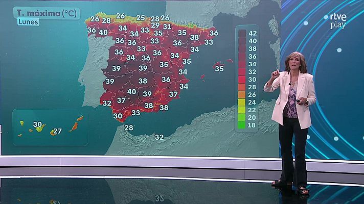 El tiempo - Tormentas en zonas de montaña del interior peninsular, fuertes en los sistemas Béticos y los Pirineos