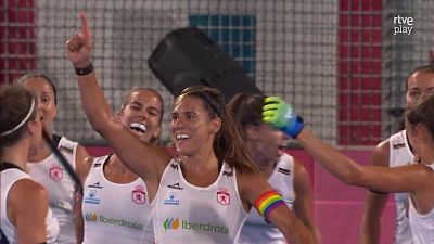 Un gol de Xantal Giné da la victoria a España en el debut del Mundial de hockey hierba ante Irlanda