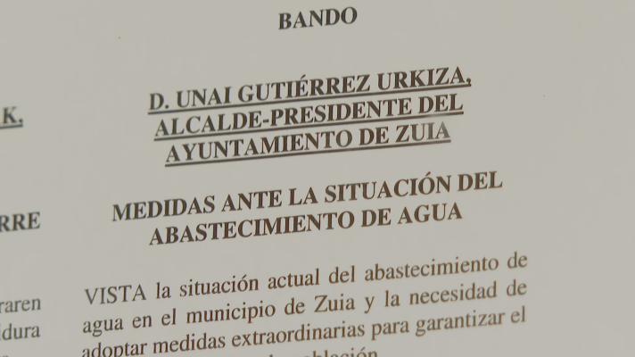 Telenorte - País Vasco - La localidad alavesa de Zuia en situación crítica por la falta de agua