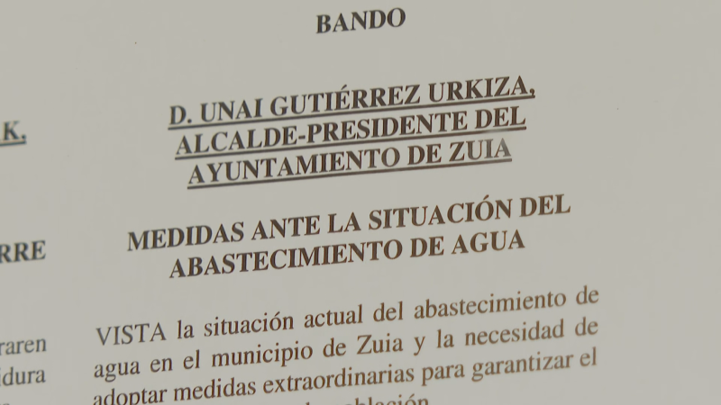 El consistorio alavés emite un bando con medidas extraordinarias para hacer frente a la falta de agua | RTVE Play - Ver ahora
