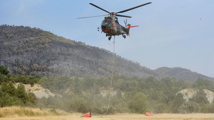 Telediario 2 - El incendio de Las Peñas de Riglos golpea al turismo de la zona
