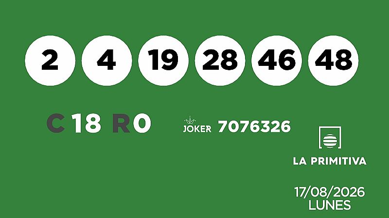 Sorteo de la Lotería Primitiva y Joker del 17/08/2026 - Ver ahora