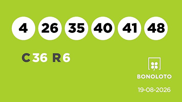 SELAE - Sorteo de la Lotería Bonoloto del 19/08/2026