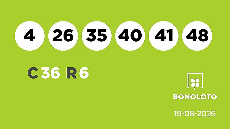 Sorteo de la Lotería Bonoloto del 19/08/2026 - Ver ahora