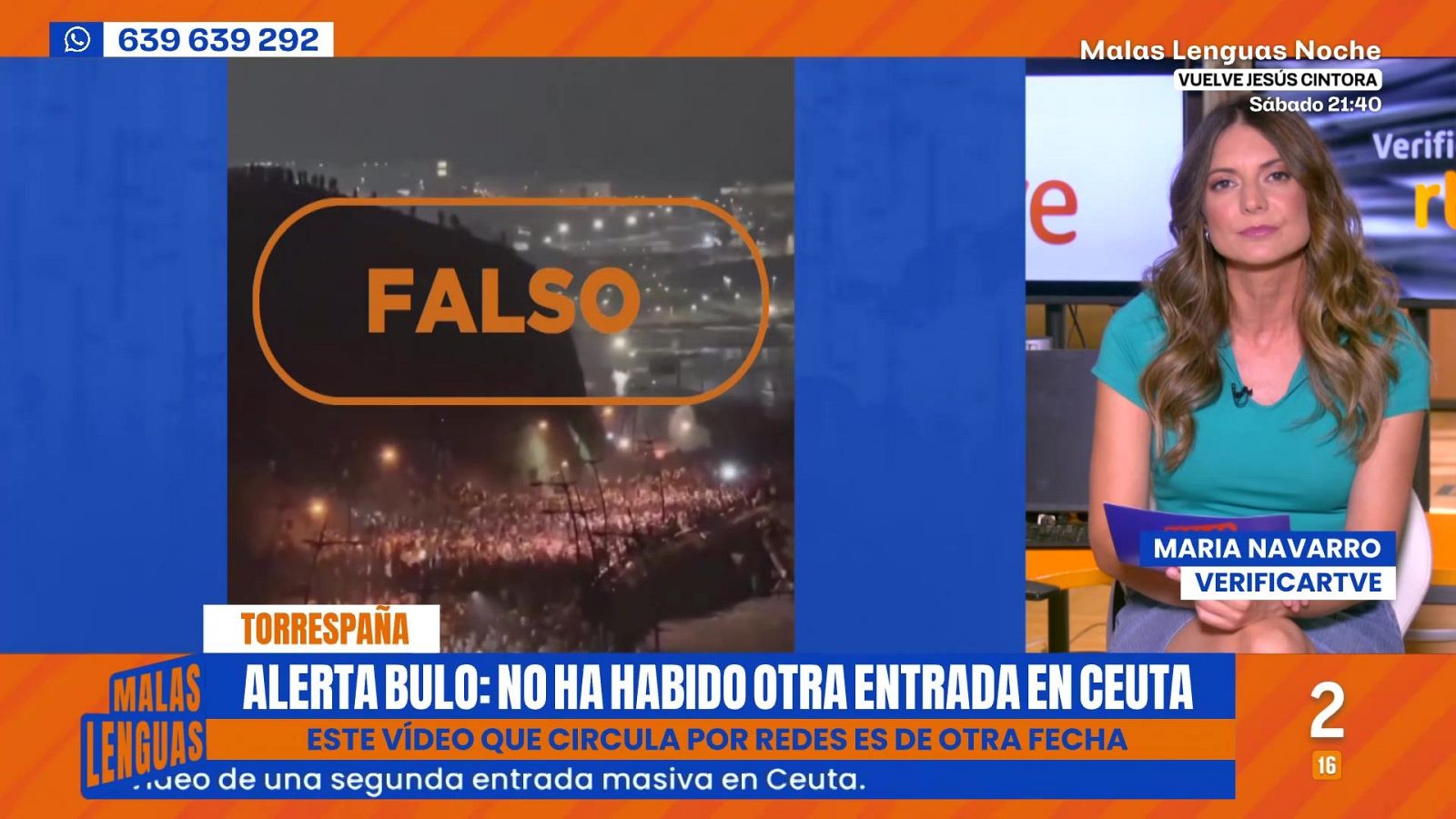 VerificaRTVE desmonta bulos sobre la situación en Ceuta en Malas Lenguas