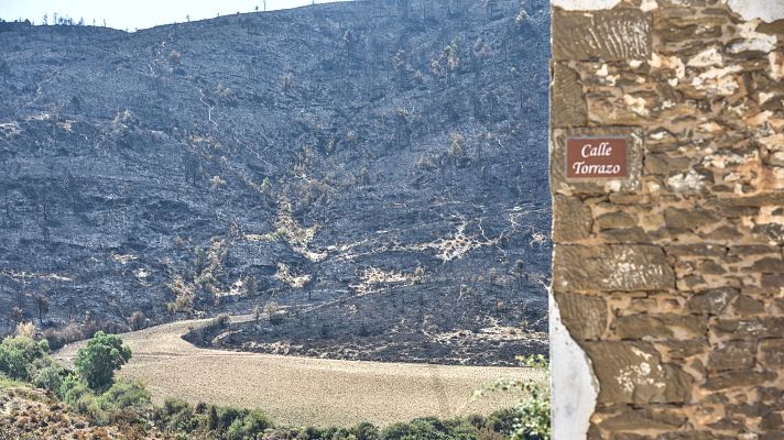  - Alivio y tristeza, sentimientos encontrados entre los vecinos que vuelven a sus casas tras el incendio de Riglos, Huesca