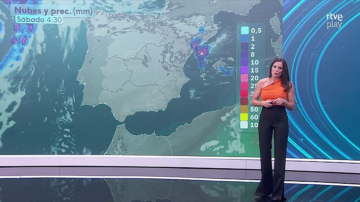 El tiempo - Probabilidad de chubascos muy fuertes y persistentes en el litoral catalán
