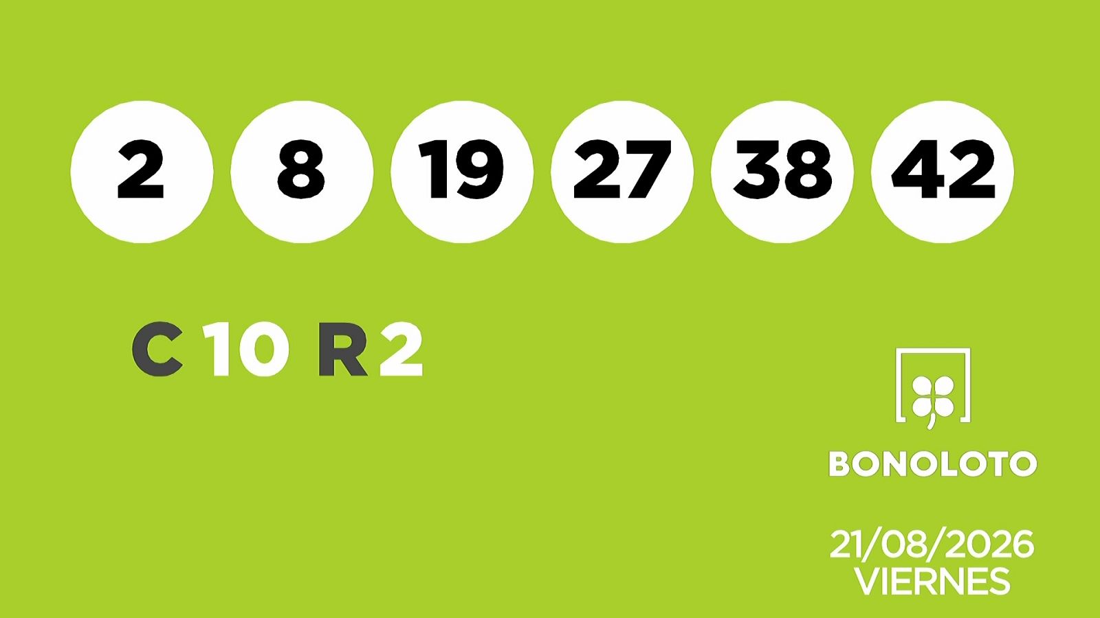 Sorteo de la Lotería Bonoloto y Euromillones del 21/08/2026 - Ver ahora