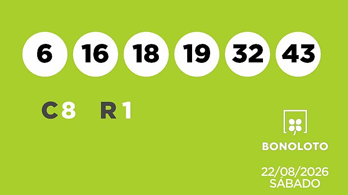 SELAE - Sorteo de la Lotería Bonoloto del 22/08/2026