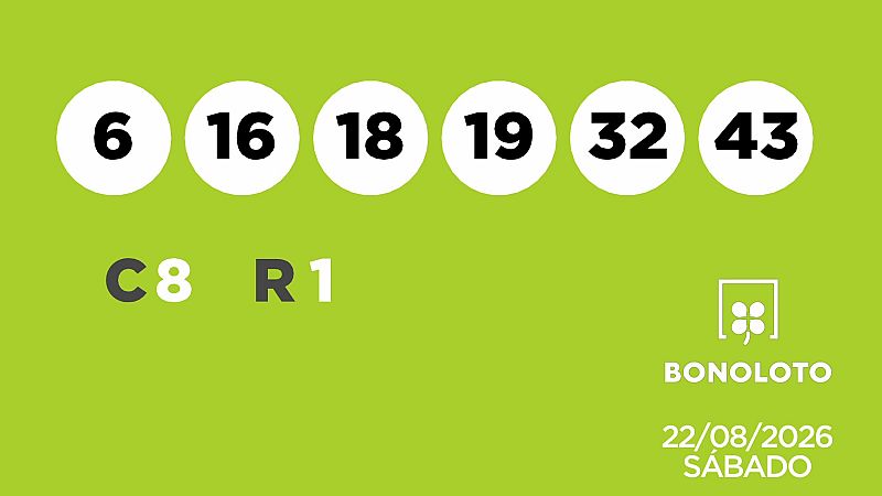 Sorteo de la Lotería Bonoloto del 22/08/2026 - Ver ahora