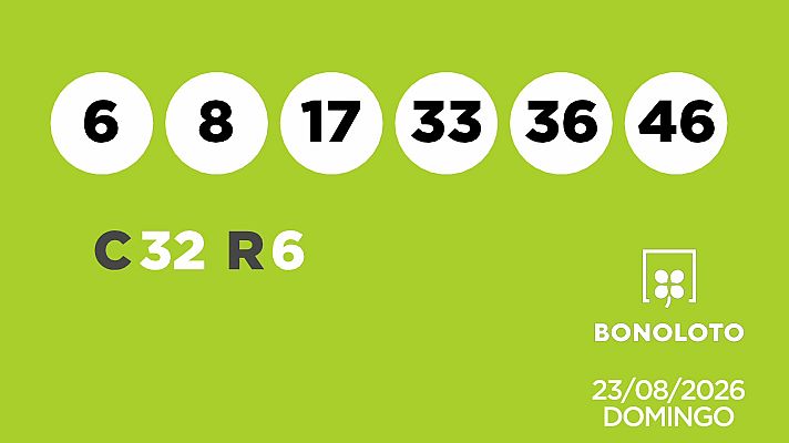 SELAE - Sorteo de la Lotería Bonoloto del 23/08/2026
