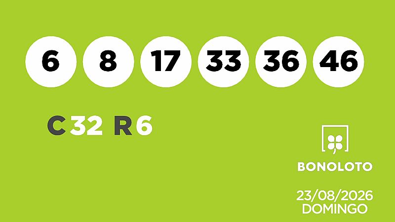Sorteo de la Lotería Bonoloto del 23/08/2026 - Ver ahora