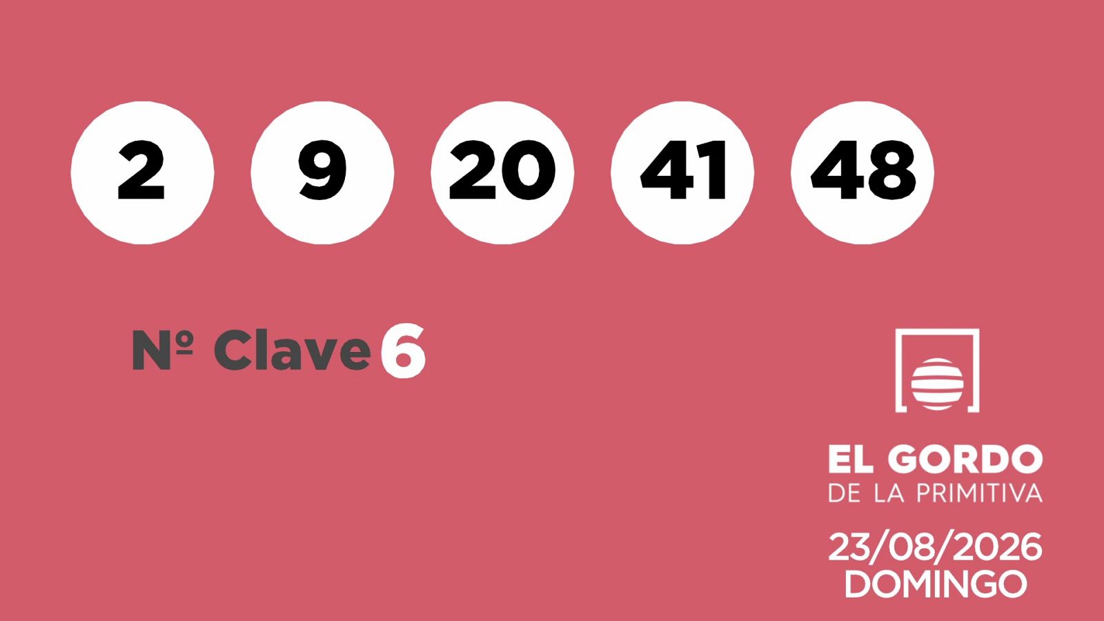Sorteo de la Lotería Gordo de la Primitiva del 23/08/2026 - Ver ahora