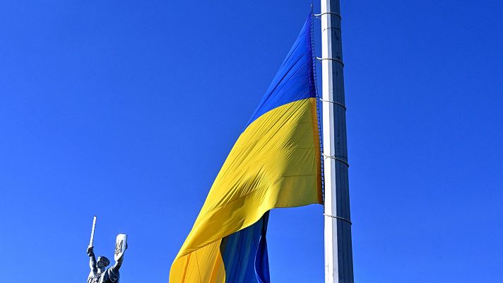 Telediario 1 - Los aliados europeos arropan a Ucrania en el día de su independencia, con el conflicto con Rusia enconado