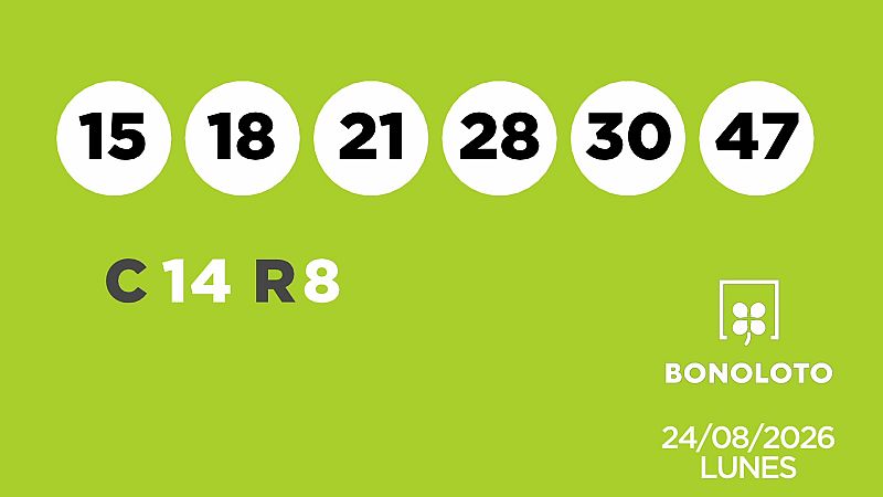 Sorteo de la Lotería Bonoloto del 24/08/2026 - Ver ahora