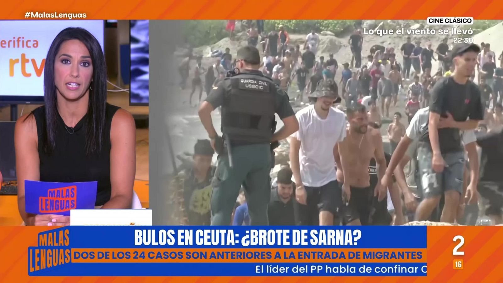 VerificaRTVE desmiente bulos sobre la situación sanitaria en Ceuta en Malas Lenguas